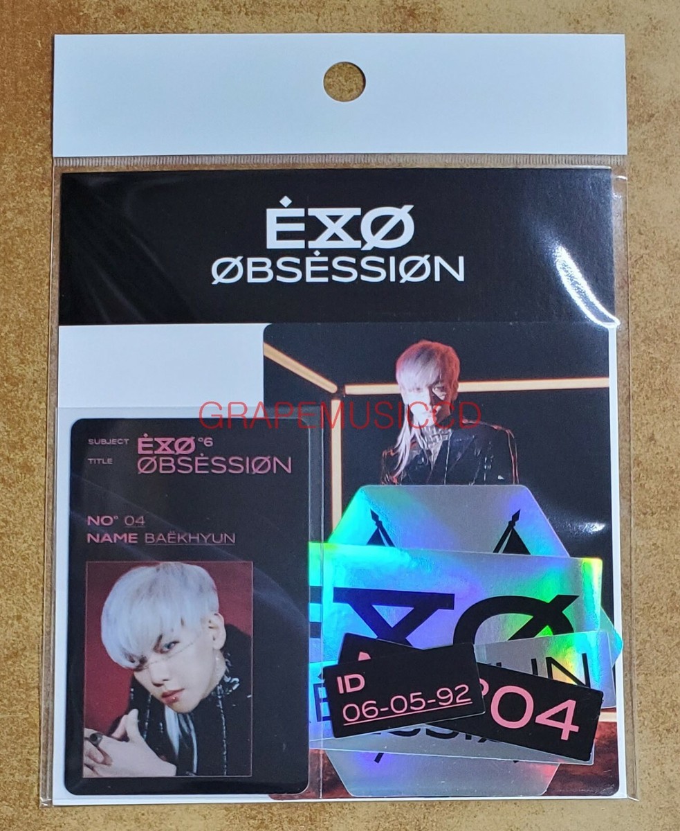 EXO OBSESSION X-EXO ver. SMTOWN OFFICIAL GOODS ID CARD + DECO
