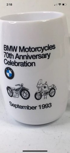 Vintage 1993 BMW motorcycles 70th anniversary celebration mug RARE - Picture 6 of 6