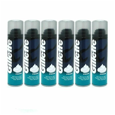 Gillette Classic Sensitive Skin Rasierschaum 200ml - 6er Pack