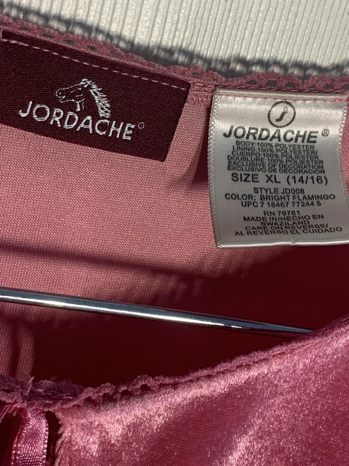 Camisa Terciopelo Niñas 14/16 Jordache Rosa Años 90 Y2K Floral Cuentas Manga Acampanada Foto 4 de 4