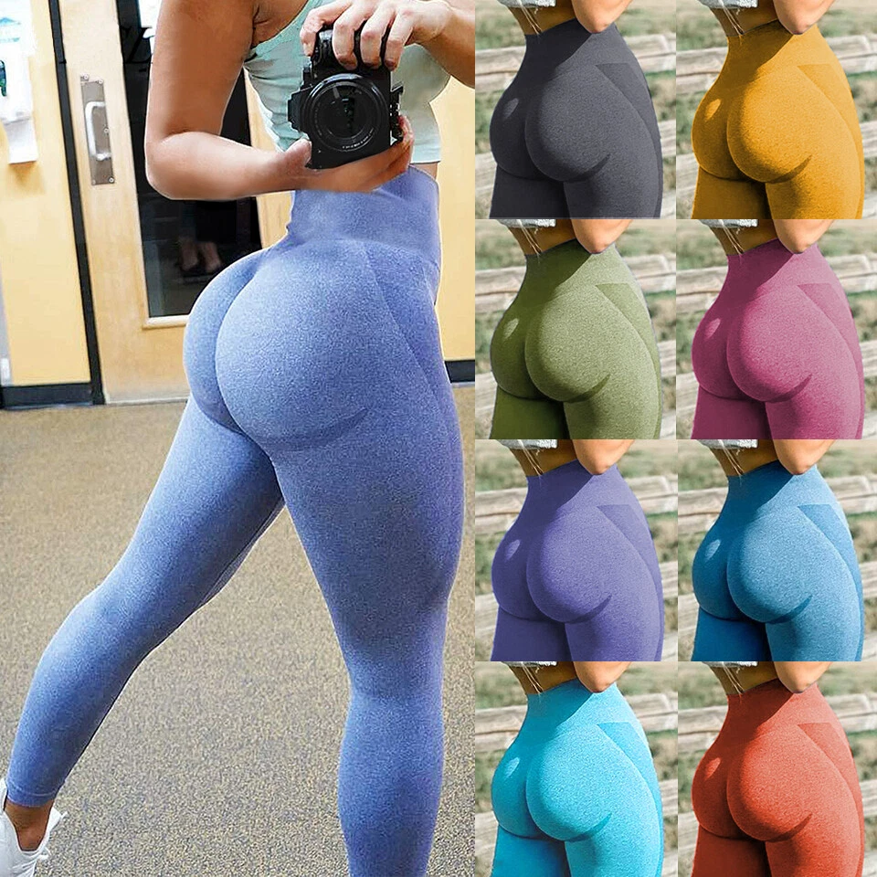 Women Leggings High Waist Yoga Pant Gym Fitness Scrunch Butt Lift Booty Trousers | eBay