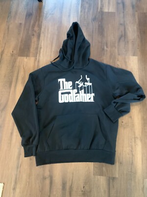 NWT MEN'S Large THE GODFATHER DOUBLE SIDED Hoodie PULLOVER Don Cor SWEATSHIRT LG