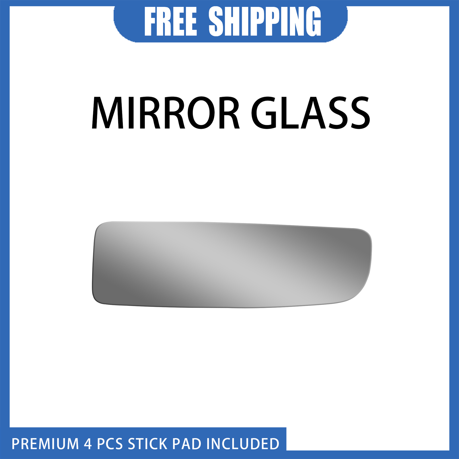 New RH Convex Mirror Glass for 05-13 Nissan Titan Passenger Side with Adhesive