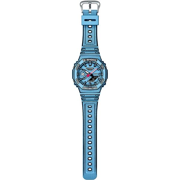 Casio G-SHOCK GA-2100MNG-2AJR MANGA THEME Men's Watch Octagon Blue