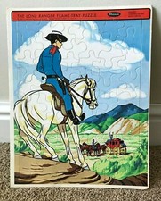 Vintage 1968 "THE LONE RANGER" Whitman Frame Tray Puzzle Excellent