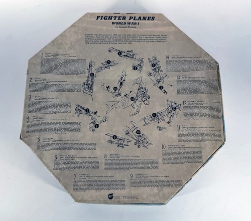 Vintage 1968 Springbock achteckiges Puzzle Kampfflugzeuge Erster Weltkrieg Joseph Phelan - Bild 4 von 4