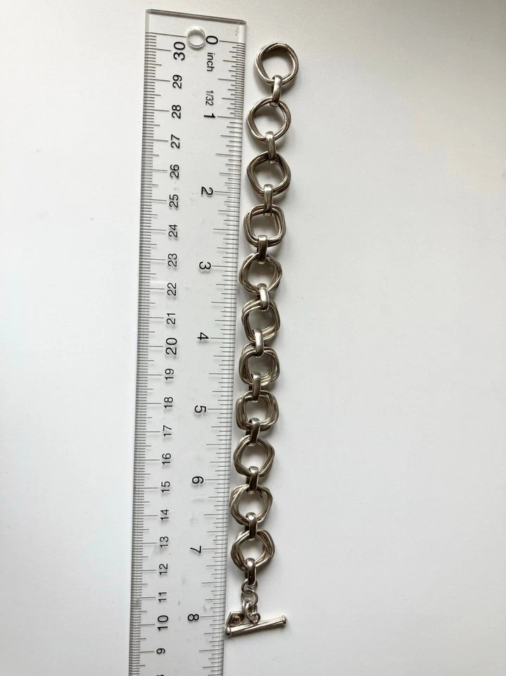 Silpada супер тяжелый 925 пробы переключатель браслет 8,25" - Изображение 4 из 4