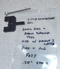 Little Machine Shop Small Ball & Radius Turning Tool used w/ Emco Unimat 3 F02Y