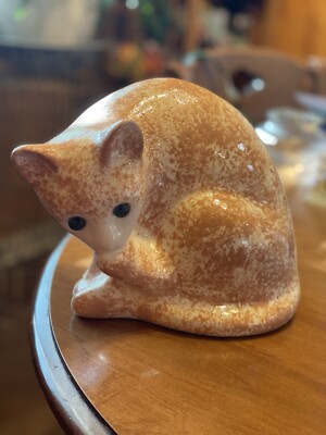 Vintage ELPA ceramic cat Alcoboca made in Portugal CAPTIVATING EYES
