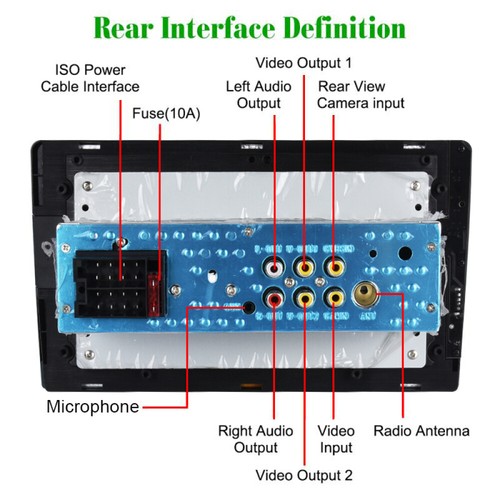 Single 1DIN 9" Touch Screen Car Stereo Radio Bluetooth FM Mirror Link MP5 Player - Picture 11 of 12