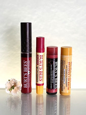 Burts Bees  Tinted Lip Balm, Lip Balm, Lip Gloss, Lip Shimmer  Lot of 4  New