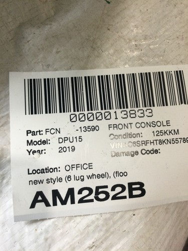 2019 Dodge Ram 1500 Limited Crew Cab Center Console Panel 6EG632X7AB OEM - Picture 9 of 9
