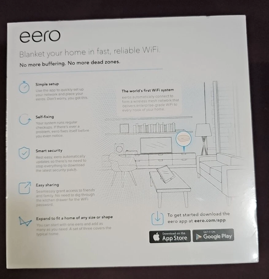 Eero WiFi Router or Extender White A010101 Individual New in Box Sealed - Image 2 of 4