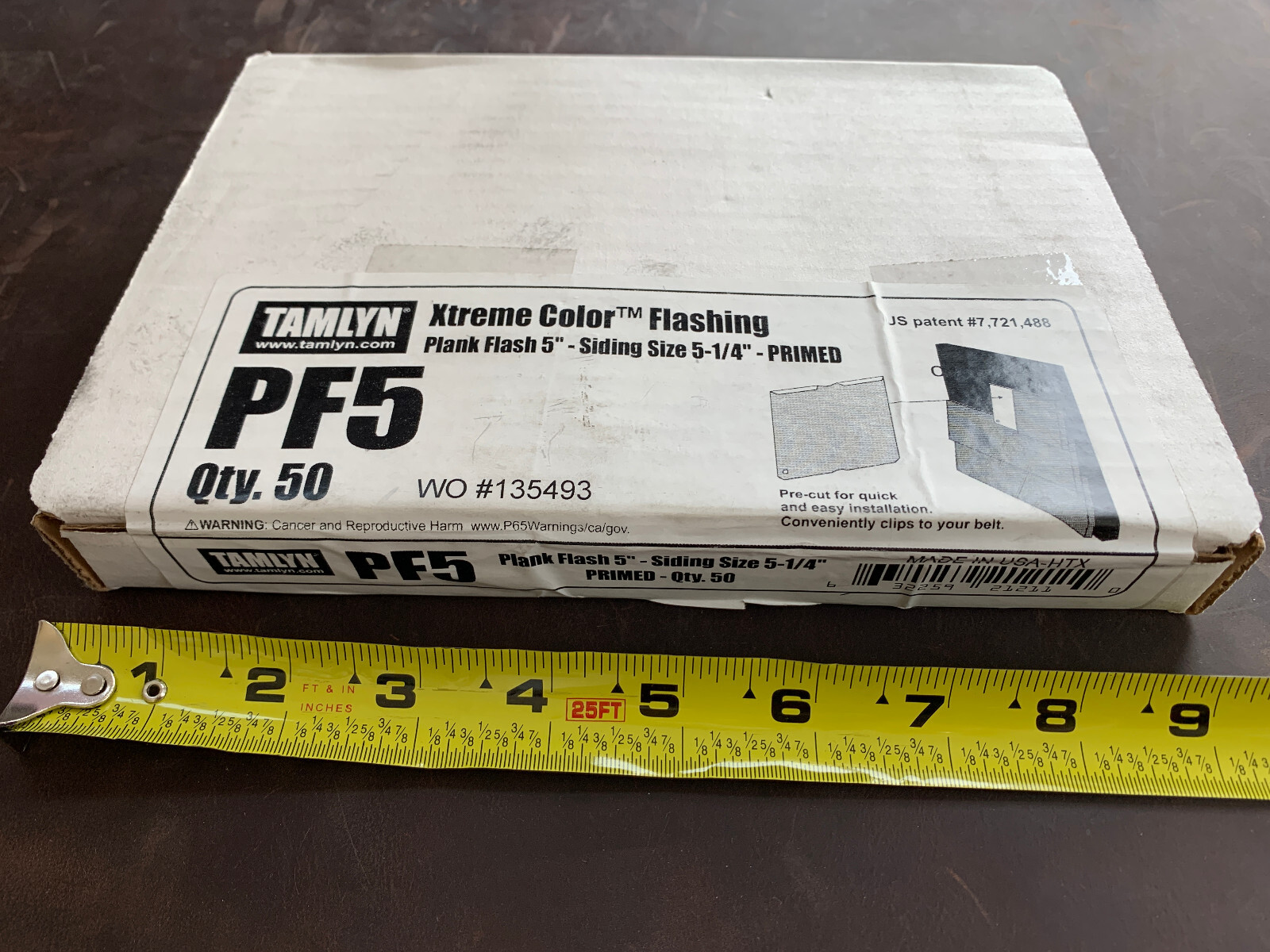 Tamlyn PF5 butt joint flashing for 5 1/4 inch fiber cement siding (box