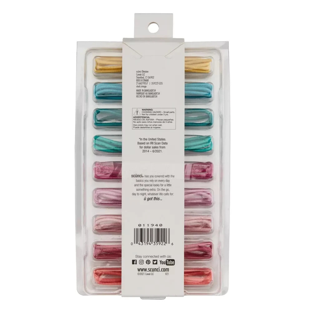 Scunci 2-Pack Kids Hair Accessory DIY Braid Kit, Mix + Match Colors, 9pcs, 35922