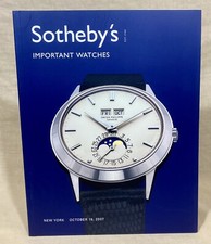 SOTHEBY'S 2007 New York Auction Catalogue Important Watches Rolex Patek Omega /