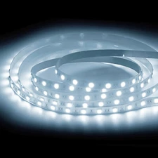 16ft Super Bright 5050 6000K Daylight White LED Strip Lights 12V 5A Power Supply
