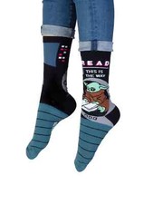 Grogu  Star Wars READ Unisex Large Crew Socks Out of Print Novelty Fashion New 