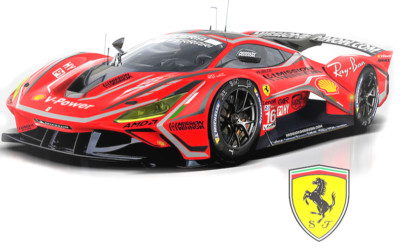 1:10 RC Clear Body Shell - Ferrari SF90 with stickers suit Tamiya etc.