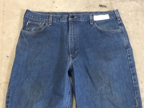 MENS 40 x 34 - Vtg Carhartt FRB160 Flame Resistant Denim Pants - Picture 2 of 7