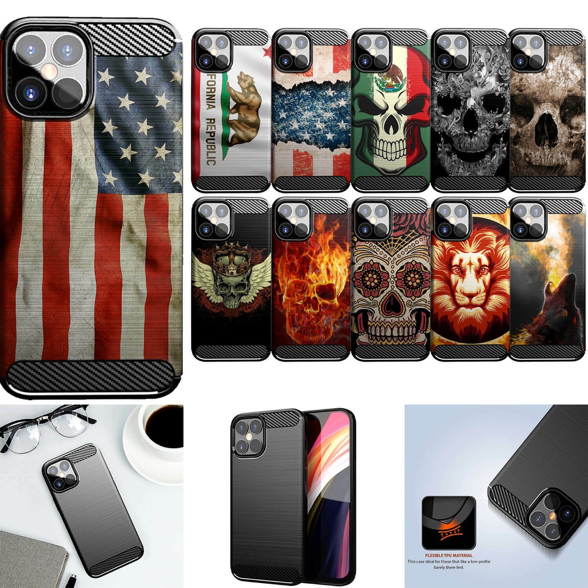 Case For [iPhone 12 Mini TPU Fiber SET1] Slim