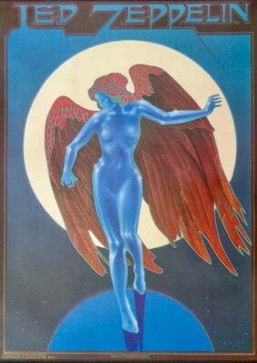 ＬＥＤ・ＺＥＰＰＥＬＩＮ　ピンナップポスター（非売品） LED ZEPPELIN BLUE ANGEL 1977 PORTAL poster STANLEY MOUSE
