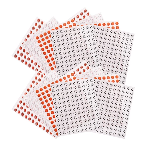 20 Sheets Mini Stickers Cute Football Basketball Decorations