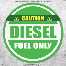 Diesel Fuel Only sticker decal label gas fuel tank weatherproof vinyl truck can