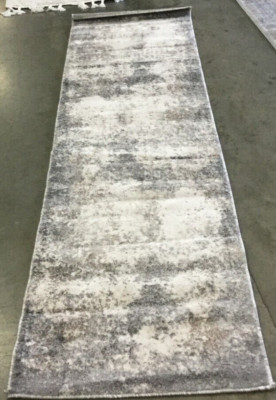 GREY / IVORY 2' X 8' Broken Thread Rug, Reduced Price 1172659380 ASN707F-28