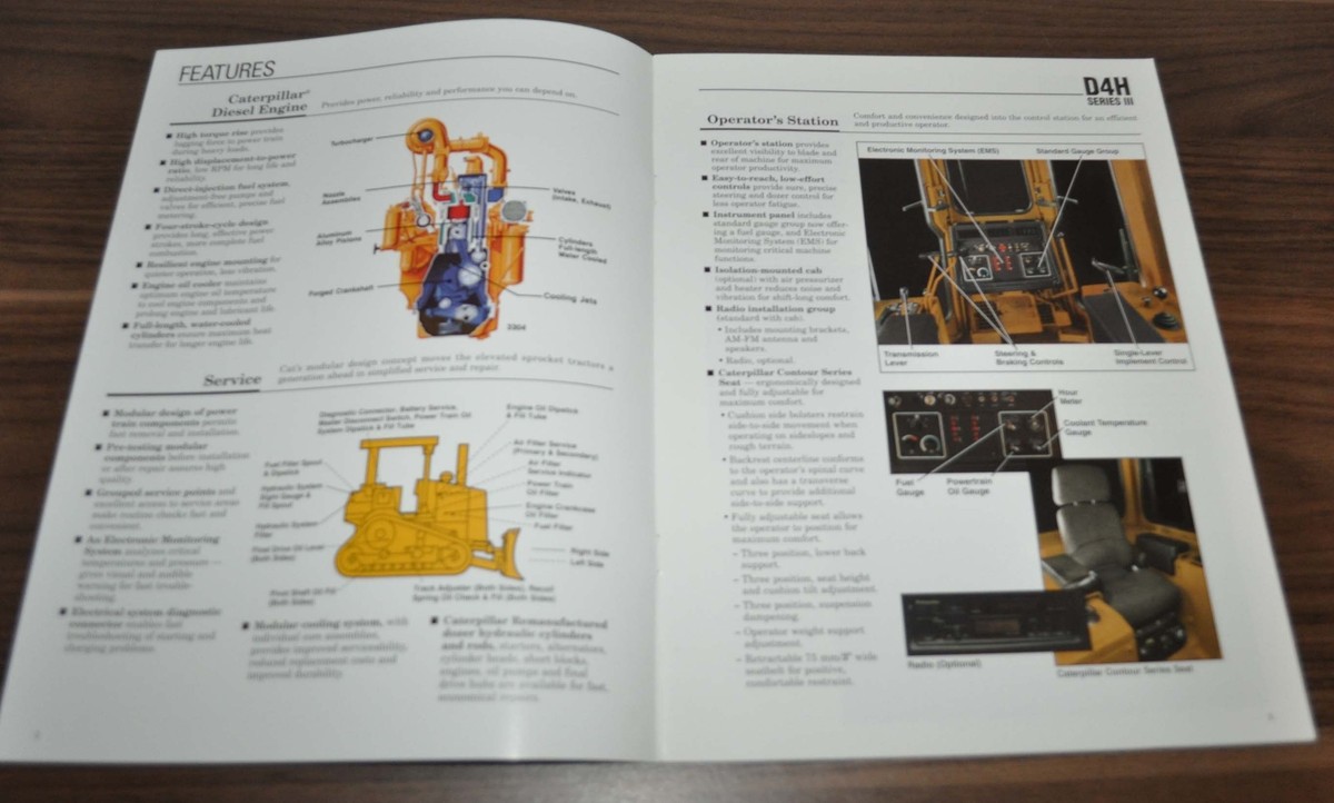 Caterpillar D4H XL LGP Dozer Tractor Specification Technical
