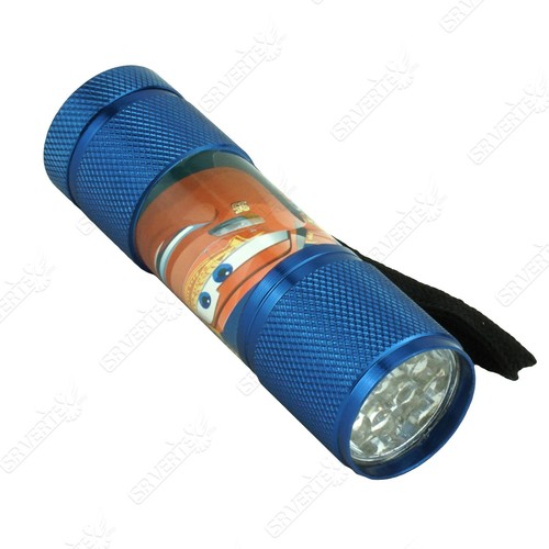 Kids Licensed Disney Cartoons Aluminium 9 LED Torch Light Boys Xmas Gift 8.7cm - Picture 193 of 302