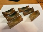 Six Brass Or Copper Vintage Antique Apothecary Bin Cup Pull Handles. Hardware — photo 5