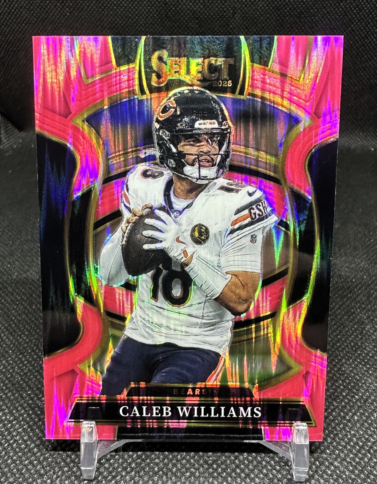 2025 Panini Select Caleb Williams Pink Shock Prizm Chicago Bears #73