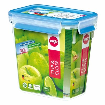 Emsa Clip & Close Frischhaltedose 1.60 L Brotdose Frischhaltebox Brotbox 508543