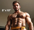 Handsome Hung & Hairy Beefcake Hunk 8x10 Fantasy Photo Photograph Reprint 1082