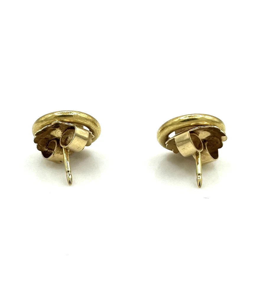 Par de brincos Mallary Marks, pedra preciosa de quartzo rosa ouro amarelo 22k e 18k - Imagem 4 de 4