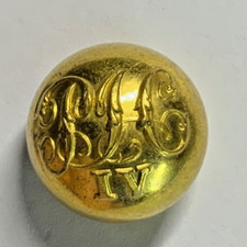 PUNJAB IRREGULAR CAVALRY BRIT INDIAN ARMY GILT OFFICER BALL VEST BUTTON 1851-57