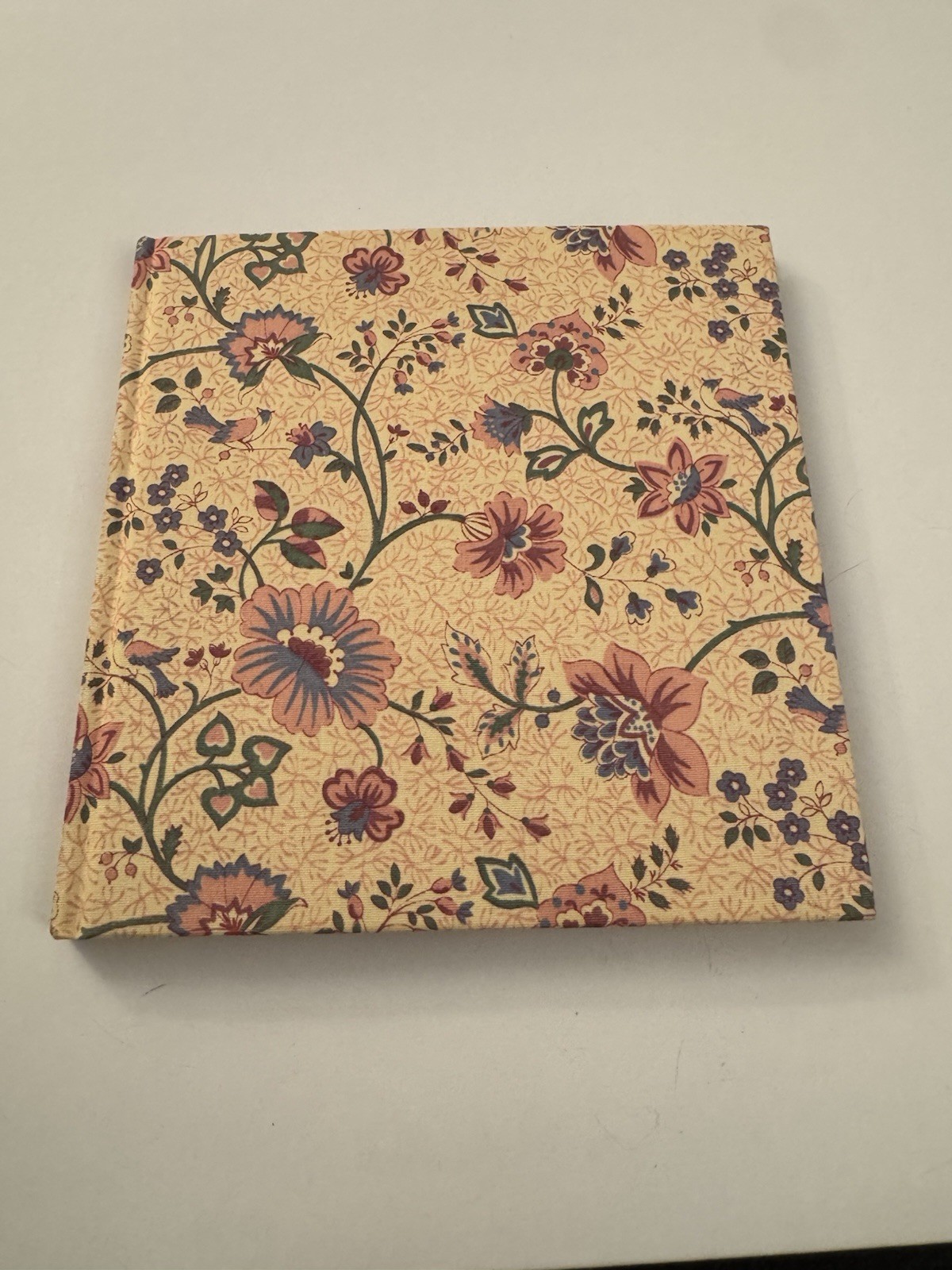 Vintage 1985 French Aster Birthday Book by Avon Fabric Hardcover Floral C37
