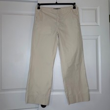 Vintage Ralph Lauren Sport Beige Khaki Wide Leg Lightweight Pants Women M 90's