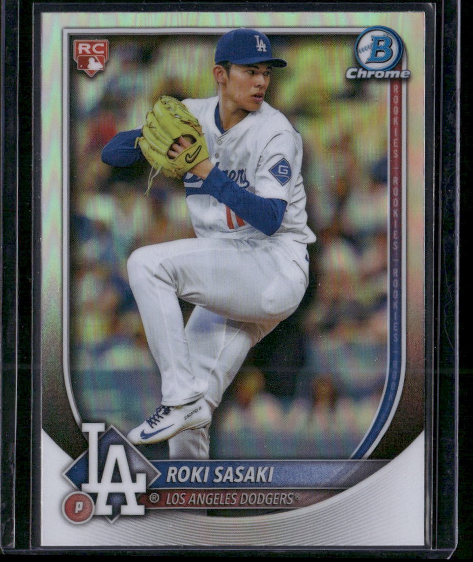 2025 Bowman #12 Roki Sasaki Bowman Chrome Red Rookie Logo