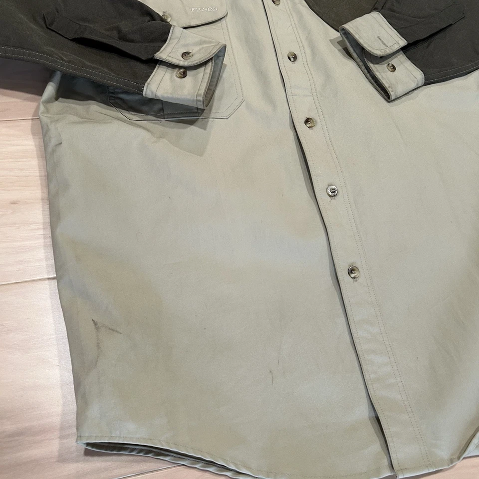 CC Filson Shooting Shirt Button Up Shirt Tin Cloth *Stains Men’s Medium - Image 2 of 4