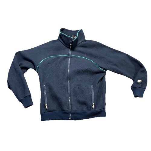 The North Face, VTG North Face Blue Full Zip Fleece Jacket 80's Brown Tag Size XL Made In USA