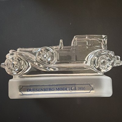 Vintage 1930 Duesenberg Model J Car Paper Weight  Figurine Goebel Crystal