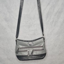 Stone Mountain Gray Black Shoulder Bag Adjustable Strap Outer Pockets