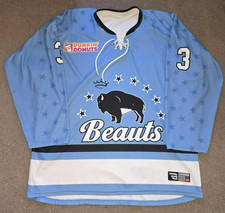 Sarah Edney Buffalo Beauts Game Worn NWHL Hockey Jersey Photomatched LOA