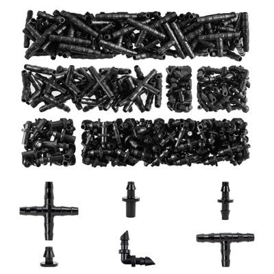 280 Pcs Drip Irrigation Barbed Connector 1/4'' Plastic Tubing Connectors