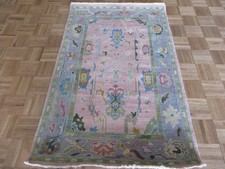 3'1 x 4'11 Hand Knotted Lavender Oushak Oriental Rug G17069