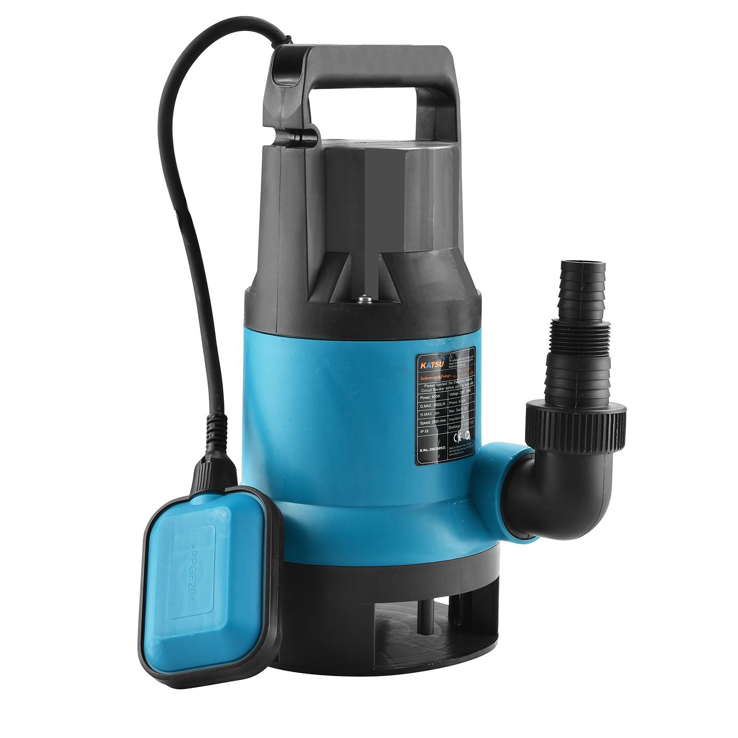 Katsu 400W Heavy Duty Garden Pond Submersible Sewage Clean Dirty Water Pump