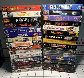 Lot of 30 Random Classic 90s VHS Movies 1990s Comedy Childrens Sci Fi RARE Tapes