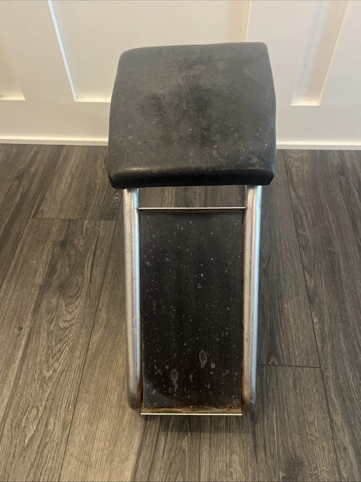 Винтажный хромированный стул для хранения обуви подставка для скамейки / фитинг для обуви - Изображение 2 из 4